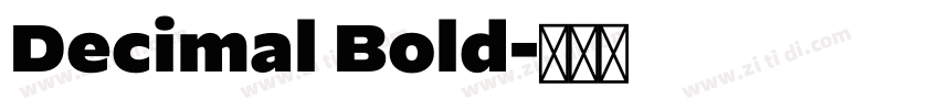 Decimal Bold字体转换